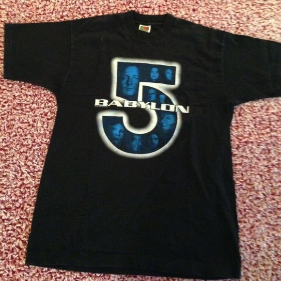 Vintage Pre-Owned 1996 Babylon 5 T-Shirt Sci-Fi TV Series Black Size Large - Picture 3 of 9